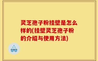 灵芝孢子粉挂壁是怎么样的(挂壁灵芝孢子粉的介绍与使用方法)