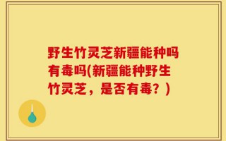 野生竹灵芝新疆能种吗有毒吗(新疆能种野生竹灵芝，是否有毒？)