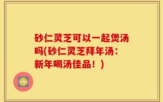 砂仁灵芝可以一起煲汤吗(砂仁灵芝拜年汤：新年喝汤佳品！)