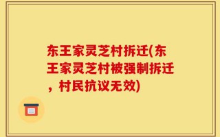 东王家灵芝村拆迁(东王家灵芝村被强制拆迁，村民抗议无效)