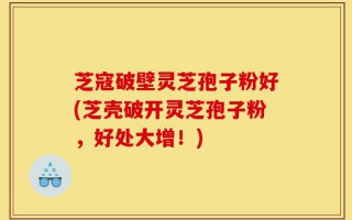 芝寇破壁灵芝孢子粉好(芝壳破开灵芝孢子粉，好处大增！)