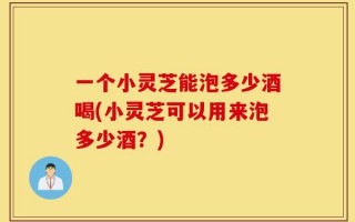 一个小灵芝能泡多少酒喝(小灵芝可以用来泡多少酒？)