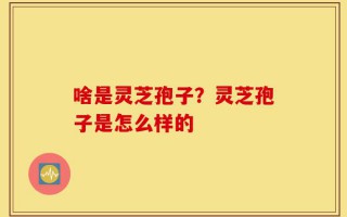 啥是灵芝孢子？灵芝孢子是怎么样的