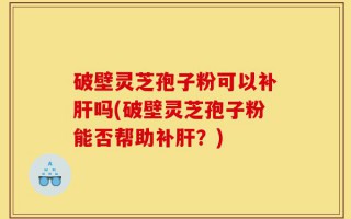 破壁灵芝孢子粉可以补肝吗(破壁灵芝孢子粉能否帮助补肝？)