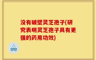 没有破壁灵芝孢子(研究表明灵芝孢子具有更强的药用功效)