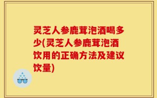 灵芝人参鹿茸泡酒喝多少(灵芝人参鹿茸泡酒饮用的正确方法及建议饮量)