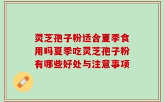 灵芝孢子粉适合夏季食用吗夏季吃灵芝孢子粉有哪些好处与注意事项