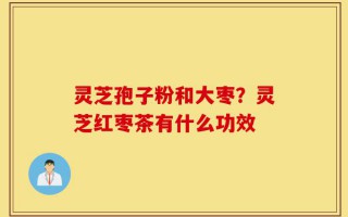灵芝孢子粉和大枣？灵芝红枣茶有什么功效