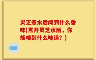灵芝煮水后闻到什么香味(煮开灵芝水后，你能嗅到什么味道？)