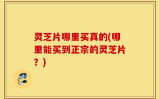 灵芝片哪里买真的(哪里能买到正宗的灵芝片？)