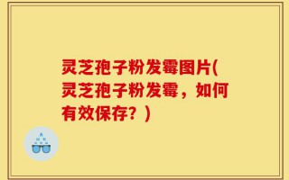 灵芝孢子粉发霉图片(灵芝孢子粉发霉，如何有效保存？)