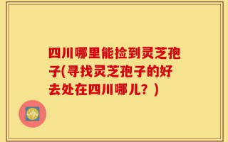 四川哪里能捡到灵芝孢子(寻找灵芝孢子的好去处在四川哪儿？)