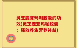 灵芝鹿茸玛咖胶囊的功效(灵芝鹿茸玛咖胶囊：强效养生营养补益)
