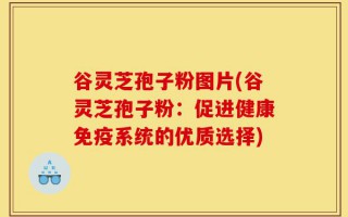 谷灵芝孢子粉图片(谷灵芝孢子粉：促进健康免疫系统的优质选择)