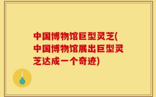 中国博物馆巨型灵芝(中国博物馆展出巨型灵芝达成一个奇迹)