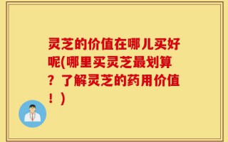 灵芝的价值在哪儿买好呢(哪里买灵芝最划算？了解灵芝的药用价值！)