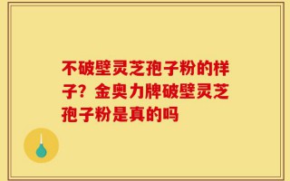 不破壁灵芝孢子粉的样子？金奥力牌破壁灵芝孢子粉是真的吗