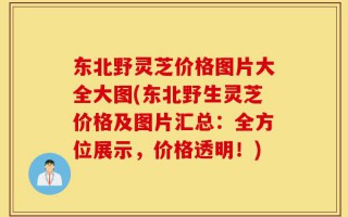 东北野灵芝价格图片大全大图(东北野生灵芝价格及图片汇总：全方位展示，价格透明！)