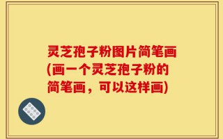 灵芝孢子粉图片简笔画(画一个灵芝孢子粉的简笔画，可以这样画)