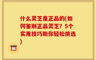 什么灵芝是正品的(如何鉴别正品灵芝？5个实用技巧助你轻松挑选)