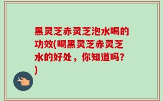 黑灵芝赤灵芝泡水喝的功效(喝黑灵芝赤灵芝水的好处，你知道吗？)