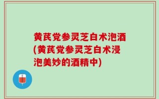 黄芪党参灵芝白术泡酒(黄芪党参灵芝白术浸泡美妙的酒精中)