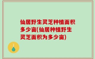 仙居野生灵芝种植面积多少亩(仙居种植野生灵芝面积为多少亩)