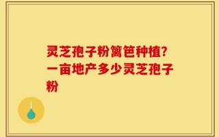 灵芝孢子粉篱笆种植？一亩地产多少灵芝孢子粉