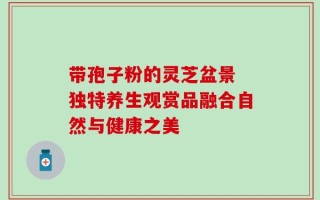 带孢子粉的灵芝盆景 独特养生观赏品融合自然与健康之美