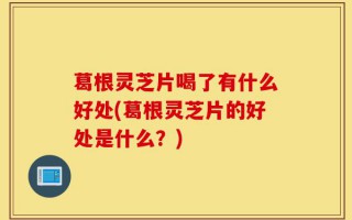 葛根灵芝片喝了有什么好处(葛根灵芝片的好处是什么？)