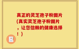 真正的灵芝孢子粉图片(真实灵芝孢子粉图片，让您信赖的健康选择！)
