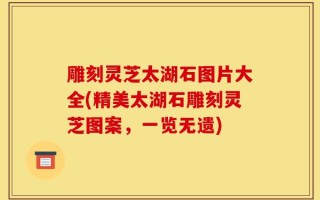 雕刻灵芝太湖石图片大全(精美太湖石雕刻灵芝图案，一览无遗)