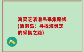 海灵芝清濑岛采集路线(清濑岛：寻找海灵芝的采集之路)