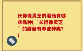 长得像灵芝的蘑菇有哪些品种(“长得像灵芝”的蘑菇有哪些种类？)