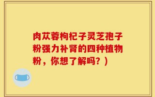 肉苁蓉枸杞子灵芝孢子粉强力补肾的四种植物粉，你想了解吗？)