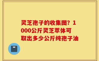 灵芝孢子的收集图？1000公斤灵芝萃体可取出多少公斤纯孢子油