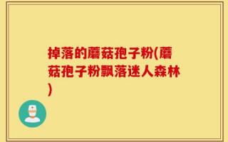 掉落的蘑菇孢子粉(蘑菇孢子粉飘落迷人森林)