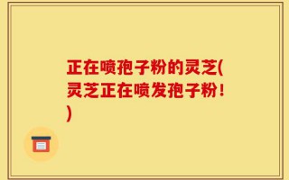 正在喷孢子粉的灵芝(灵芝正在喷发孢子粉！)
