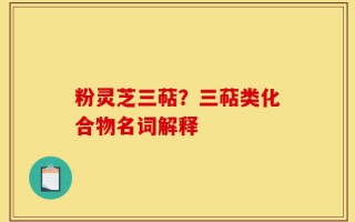 粉灵芝三萜？三萜类化合物名词解释