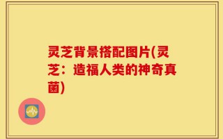 灵芝背景搭配图片(灵芝：造福人类的神奇真菌)