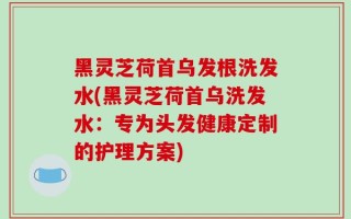 黑灵芝荷首乌发根洗发水(黑灵芝荷首乌洗发水：专为头发健康定制的护理方案)
