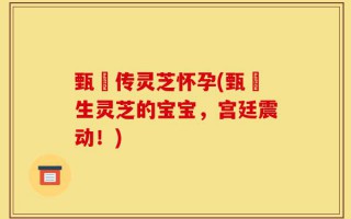甄嬛传灵芝怀孕(甄嬛生灵芝的宝宝，宫廷震动！)