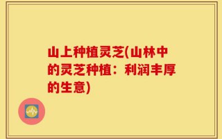 山上种植灵芝(山林中的灵芝种植：利润丰厚的生意)