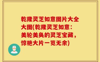 乾隆灵芝如意图片大全大图(乾隆灵芝如意：美轮美奂的灵芝宝藏，惊艳大片一览无余)