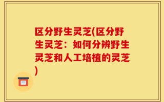 区分野生灵芝(区分野生灵芝：如何分辨野生灵芝和人工培植的灵芝)