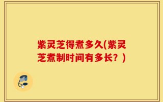 紫灵芝得煮多久(紫灵芝煮制时间有多长？)
