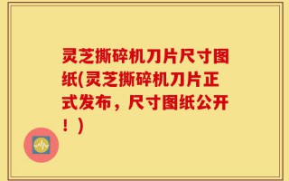 灵芝撕碎机刀片尺寸图纸(灵芝撕碎机刀片正式发布，尺寸图纸公开！)