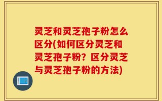 灵芝和灵芝孢子粉怎么区分(如何区分灵芝和灵芝孢子粉？区分灵芝与灵芝孢子粉的方法)