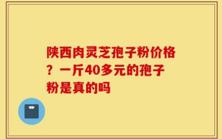 陕西肉灵芝孢子粉价格？一斤40多元的孢子粉是真的吗