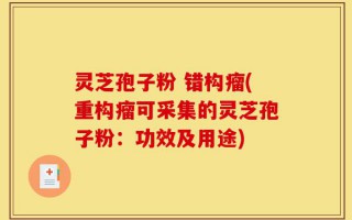 灵芝孢子粉 错构瘤(重构瘤可采集的灵芝孢子粉：功效及用途)